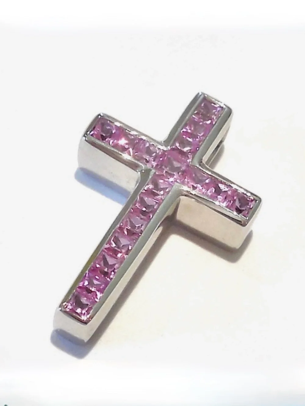 18K DIAMOND & SAPPHIRE 1.5ctw 3 CROSS INTERCHANGEABLE Pendant 18